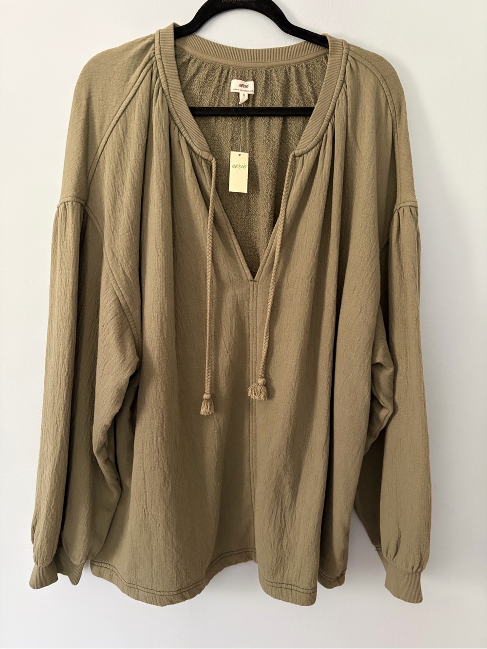 Aerie Olive Knit Pullover shirt